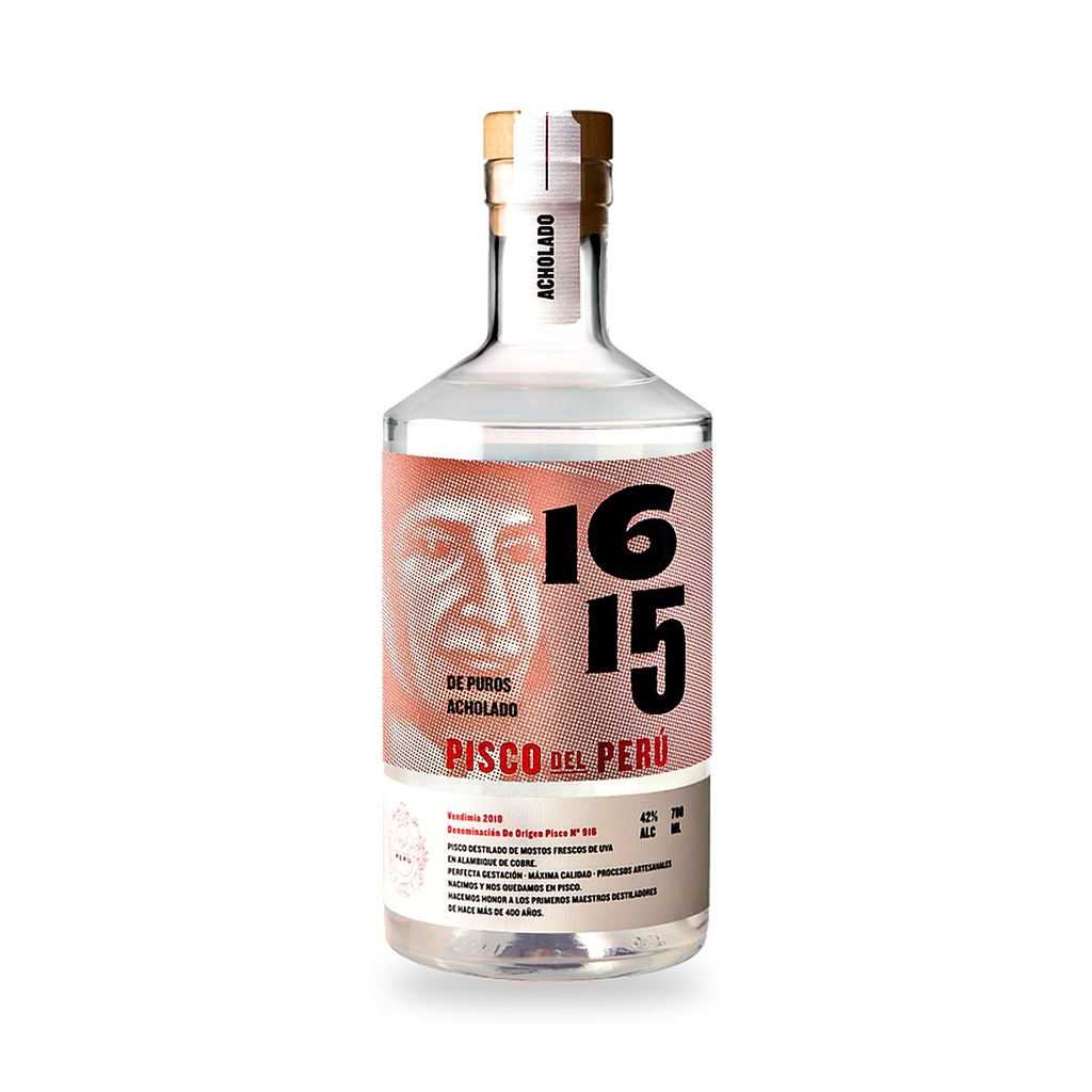 PISCO 1615 PURO ACHOLADO x 700ML