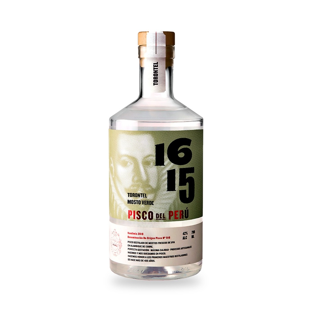 PISCO 1615 MOSTO VERDE TORONTEL x 700ML